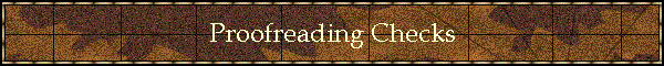 Proofreading Checks